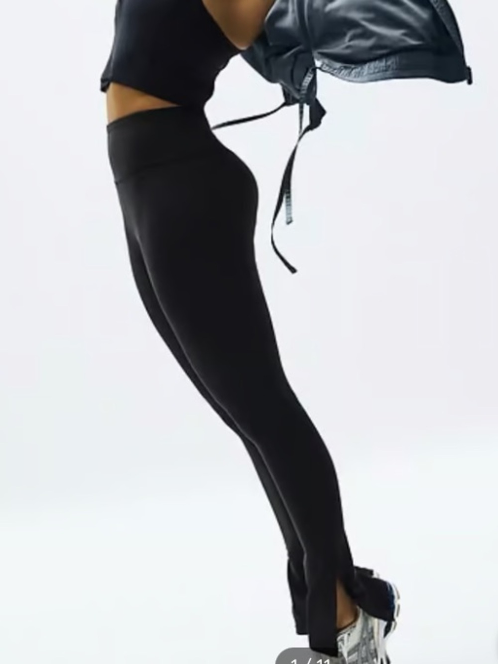 Athleta Elation split slim flare leggings pants size large new